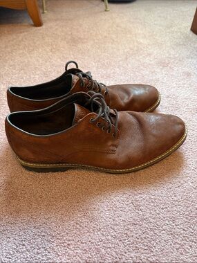 Cole Haan Men's Brown Leather Lace-Up Dress Shoes